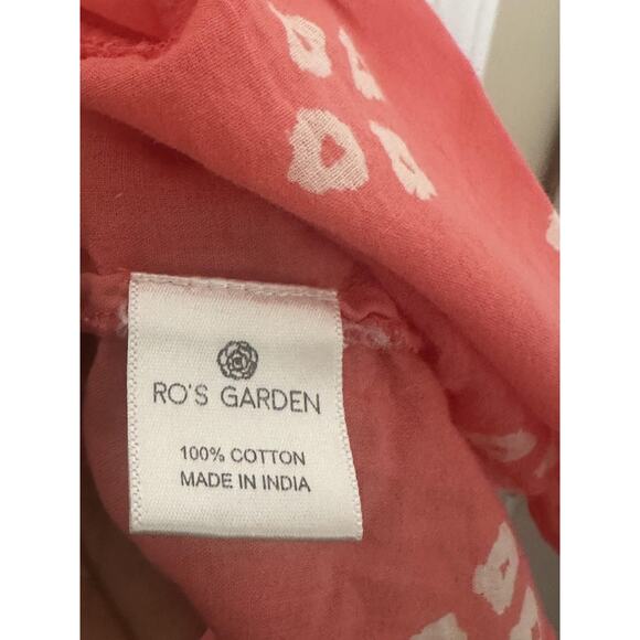 Ro's Garden Dress Womens Medium Pink Boho Peasant Tunic Tassel Beach Cover Up - Picture 6 of 6